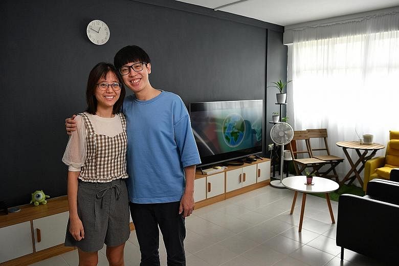 Mr Jowee Ng and his wife Joslyn Chua count themselves as among the lucky ones after they managed to get an HDB interim rental flat on their fifth try. The two-room unit in Canberra costs $400 a month and they aim to live there until their BTO flat in
