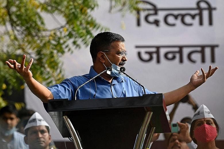 Delhi Chief Minister Arvind Kejriwal had claimed in his posts on Facebook and Twitter that a "Singapore variant" was particularly harmful to children and could cause a third wave of infections in India. PHOTO: AGENCE FRANCE-PRESSE