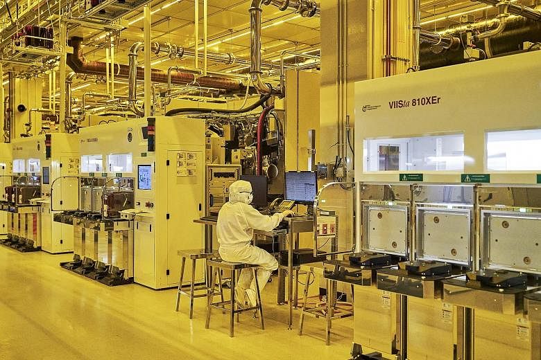 GlobalFoundries' semiconductor fabrication facility in Singapore. The company is doubling its annual average in capital expenditure to address the demand-supply mismatch.