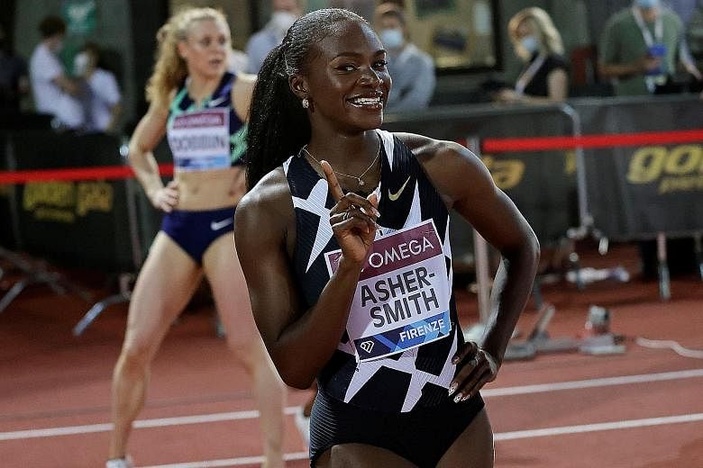 Britain's Dina Asher-Smith ran 22.06sec to win the 200m race at the Diamond League on Thursday. She is aiming for Olympic gold in Tokyo.