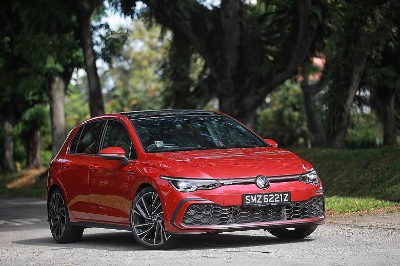 The Volkswagen Golf GTI comes with honeycomb front-air intakes, LED foglamps and larger brakes.