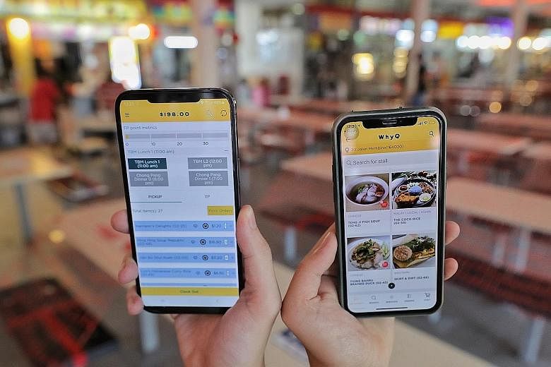 WhyQ co-founder Rishabh Singhvi said it now has 3,500 stall owners from 70 hawker centres on its platform - double that of pre-pandemic times. WhyQ, one of the delivery platforms participating in the workgroup to be convened by the Government, has em