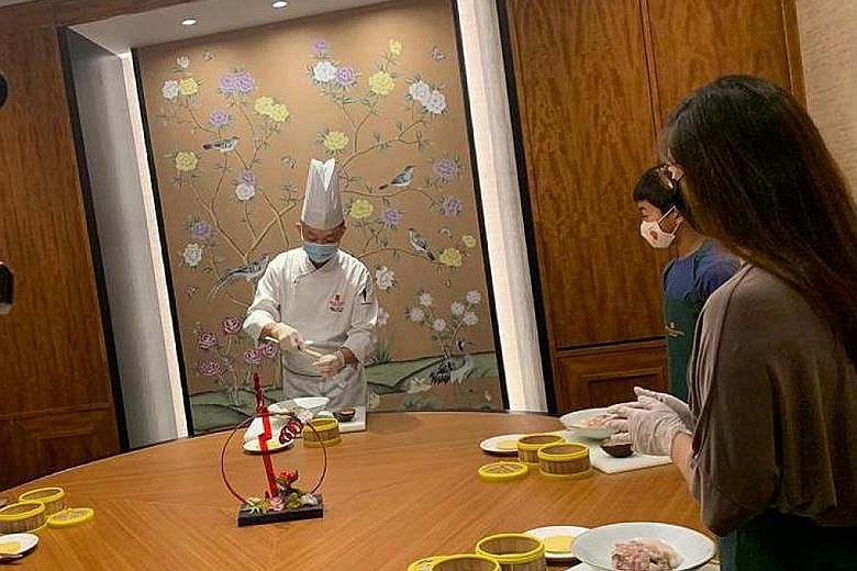In the coming weeks, hotels will be looking to woo more guests with new family-friendly experiences. Orchard Hotel launched staycation packages with activities such as a dim sum-making class at its Chinese restaurant Hua Ting. PHOTO: MILLENNIUM HOTEL