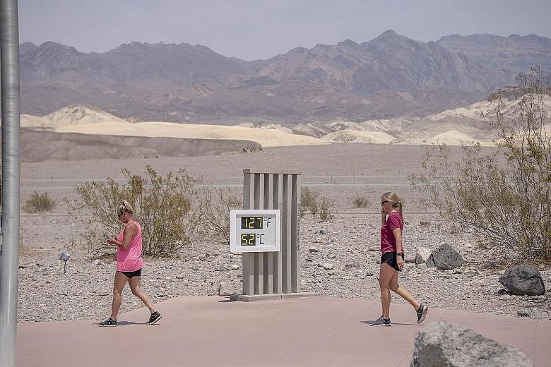 The Furnace Creek Visitor Centre in Death Valley, California, on Thursday. California is among five states in the US that have been issued excessive heat warnings by the National Weather Service. PHOTO: BLOOMBERG