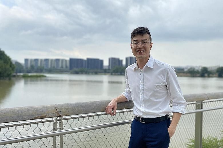 Mr Vincent Cai, 31, was among the National University of Singapore graduands yesterday morning. He completed a master's in public health while working as part of the contact-tracing task group tackling the Covid-19 pandemic here.