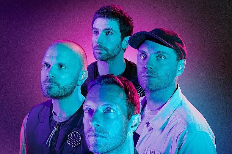 Coldplay's (clockwise from foreground) Chris Martin, Will Champion, Guy Berryman and Jonny Buckland.