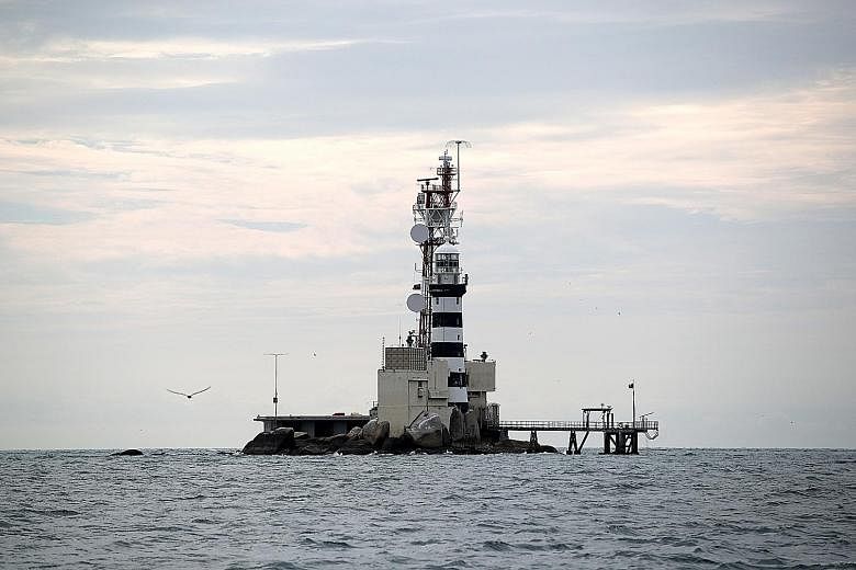 The planned development at Pedra Branca includes reclaiming about 7ha of land. Reclamation works will be carried out within 0.5 nautical mile of Pedra Branca and in Singapore territorial waters. ST FILE PHOTO