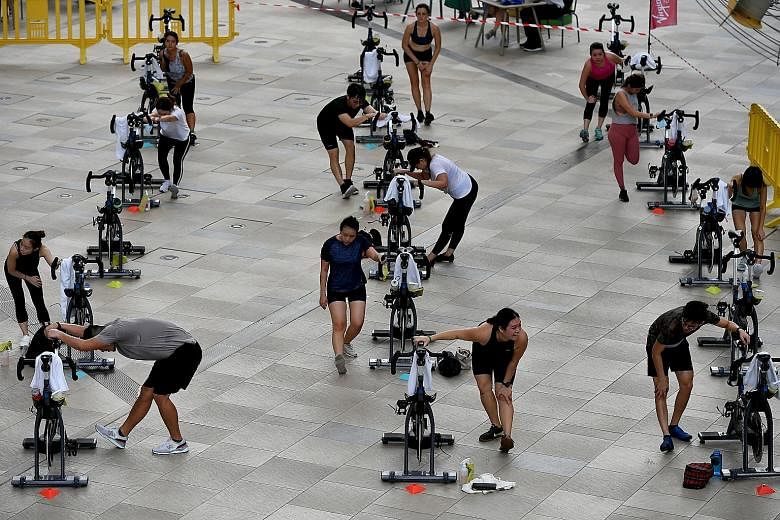 Cardiologists contacted by The Straits Times yesterday agreed that it was wise to refrain from even moderate exercise for at least a week after Covid-19 vaccination. Moderate exercise can include weight training, brisk walking, slow jogging, swimming