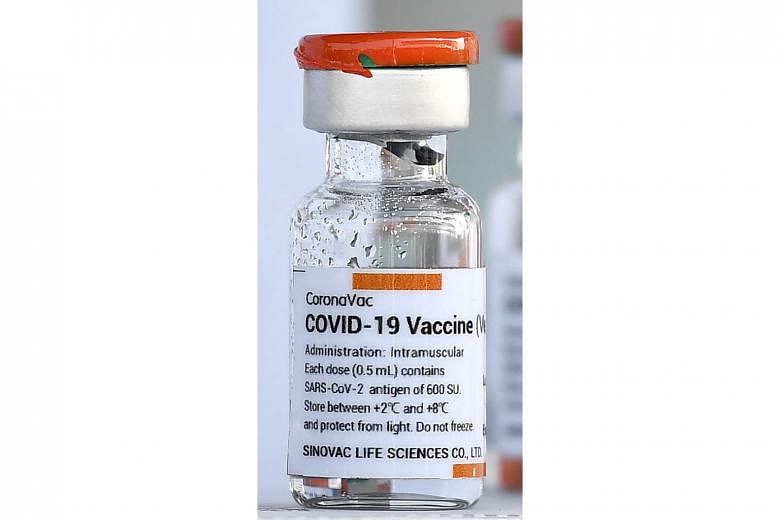 A new preliminary Thai study has raised doubts about the longer-term efficacy of CoronaVac, the vaccine developed by Sinovac. A health worker administering the AstraZeneca vaccine to a resident at a sports stadium in Phuket late last month. Thailand 