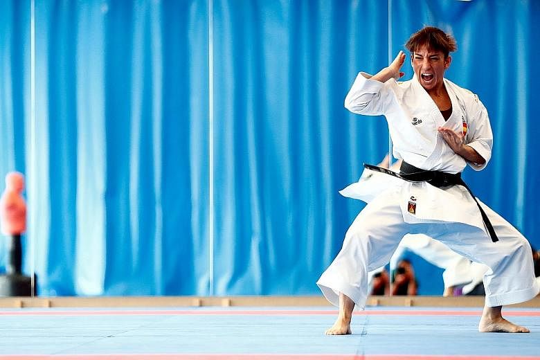 Spain's Sandra Sanchez, the world and European champion, in training for Tokyo. PHOTO: REUTERS