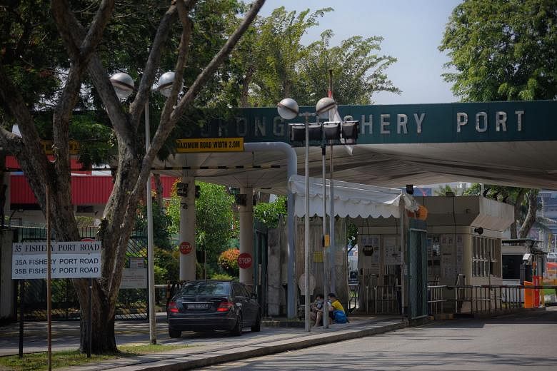 The Covid-19 cases detected at 13 markets and food centres so far are likely to have been infected through contact with stallholders at Jurong Fishery Port (above).
