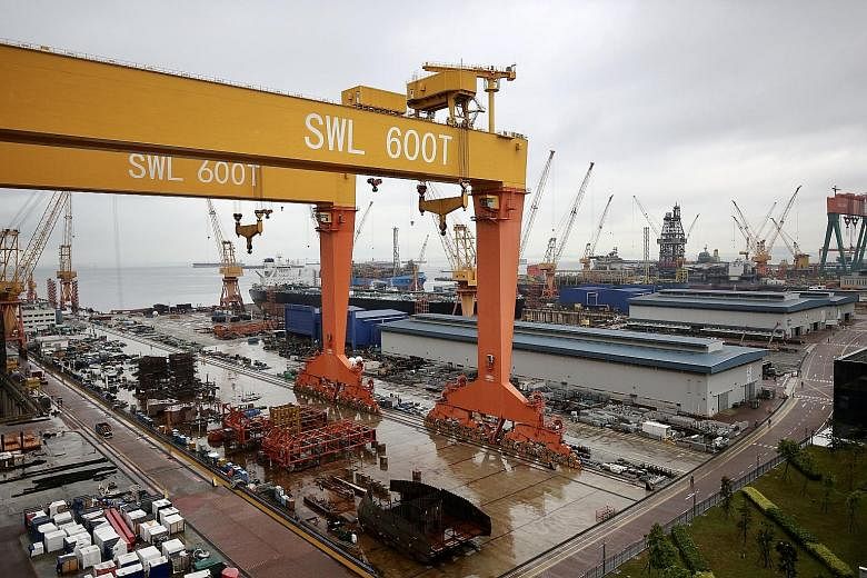 View of the Sembcorp Marine Tuas Boulevard Yard. The company said the reintroduction of Covid-19 measures this year, including tighter border controls, has disrupted supply chains and exacerbated the shortage of skilled manpower.