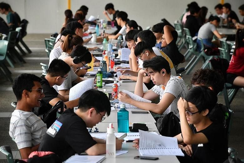 Students in Singapore Polytechnic in February last year, before the pandemic. The writer says we need to know how bad the mental health situation among our children is, and if we are taking meaningful measures to contain it.