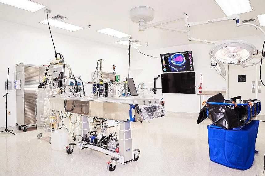 The operating room at Alcor Life Extension Foundation. Cryonics supporters insist that death is a process of deterioration rather than simply the moment when the heart stops, and that rapid intervention can act as a "freeze frame" on life.