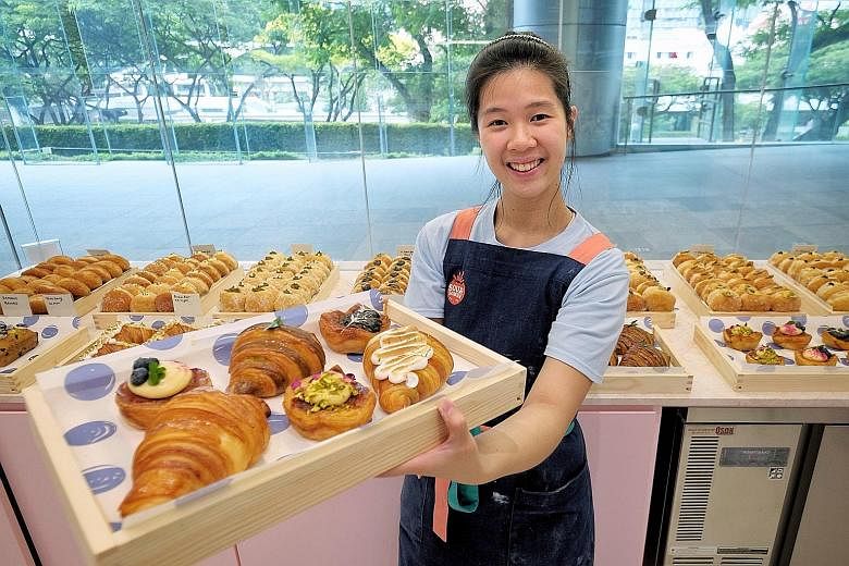 Ms Genevieve Lee has opened a store selling stuffed sourdough doughnuts in flavours such as houjicha caramel crunch, blueberry lemon thyme and Basque burnt cheesecake. Mr Derek Cheong (right) hopes to resume his private dining outfit Twelve Flavours 