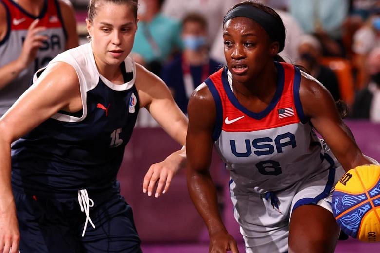 Olympics: US women defeat ROC to claim first ever basketball 3x3 gold ...