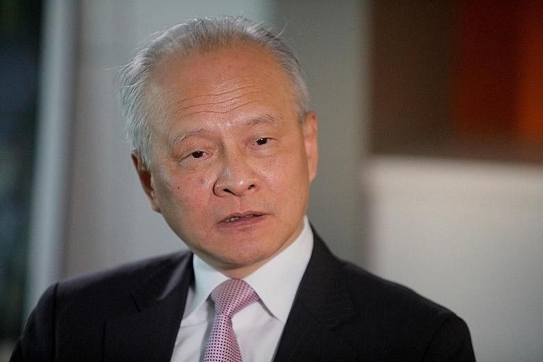 China's Ambassador to the United States Qin Gang (top), who most recently served as vice-foreign minister, began his career in diplomacy in 1988 and is considered more hawkish than his predecessor in Washington, Mr Cui Tiankai (above). PHOTO: AGENCE 