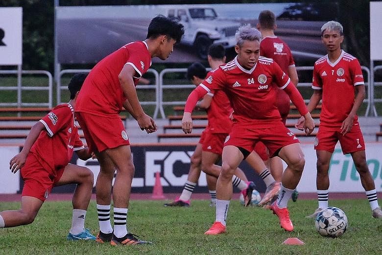 Balestier Khalsa's Ho Wai Loon (on the ball) was out for a lengthy 504 days after fracturing his right ankle in March last year.