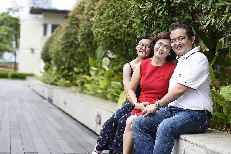 Mr Tee Meng Kem and his wife Irene Goh Bee Yok with their daughter Yu Tong, who was diagnosed with Type 1 diabetes in 2006. Besides working as patient advocates of the SingHealth Patient Advocacy network, the couple are parent volunteers with the KK 