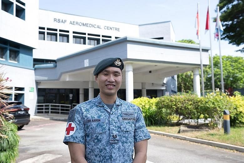 Major Aaron Chua of the Air Force Medical Service received the Exemplary Innovator Award at the Public Sector Transformation Awards ceremony for his many innovative projects.
