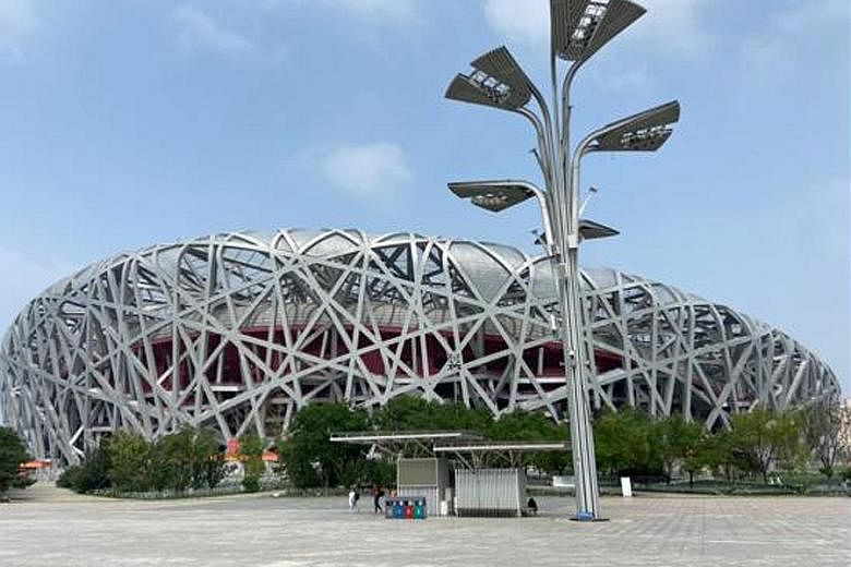 Parts of the Laoshan Velodrome are being used for fencing classes and cars meant for driving lessons sit outside the dome. The iconic Bird's Nest stadium and its surrounding venues have continually held performances and sporting events after it was b