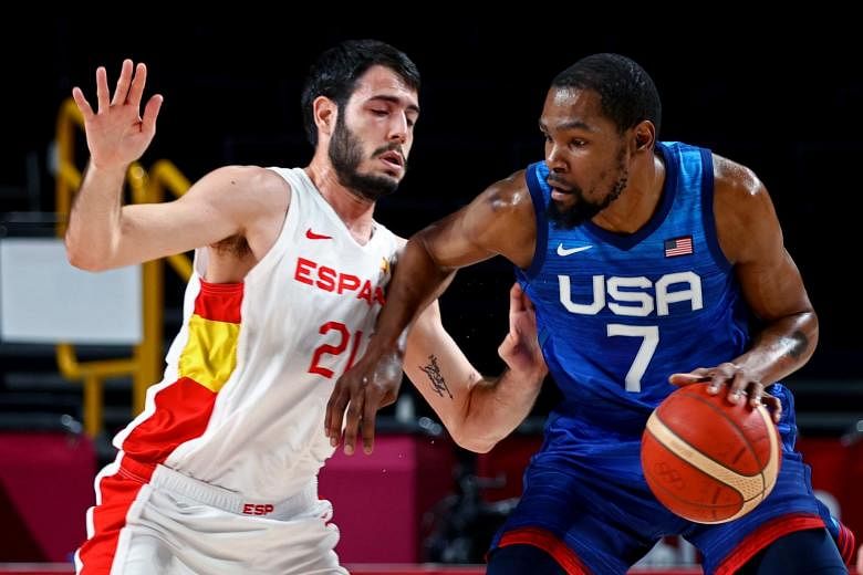 Kevin Durant scores 29 as US tops Spain in men's basketball to reach  Olympic semifinals - The Boston Globe