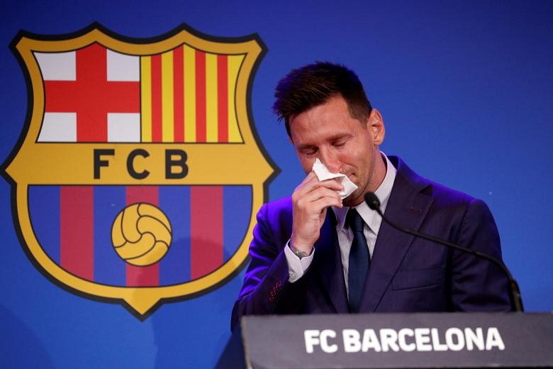 Football: Tearful Messi confirms Barcelona exit | The Straits Times