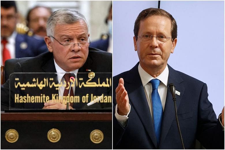 Israeli President and Jordanian King hold secret talks amid rosier  diplomatic ties | The Straits Times