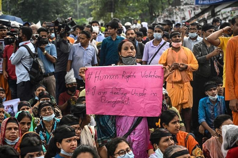 Hundreds Protest In Bangladesh Over Religious Violence | The Straits Times