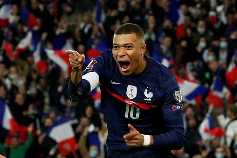 Football Mbappe Shines As France Thump Kazakhstan 8 0 To Qualify For World Cup The Straits Times