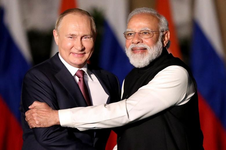 Putin visits India to boost military and energy ties | The Straits Times