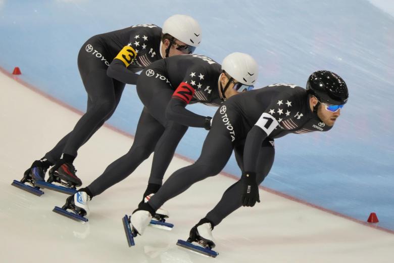 Speed skating US men set team pursuit world record The Straits Times