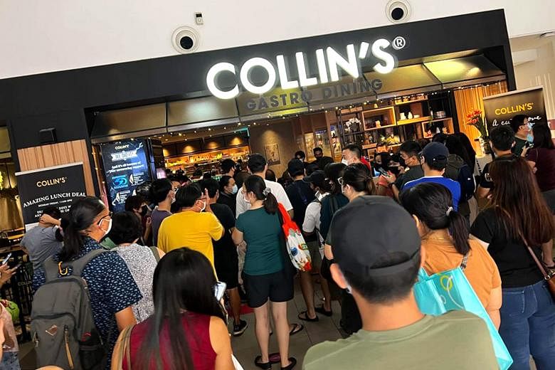 Collin's Grille saw snaking lines and disgruntled customers waiting for hours to collect their orders on Christmas Eve.