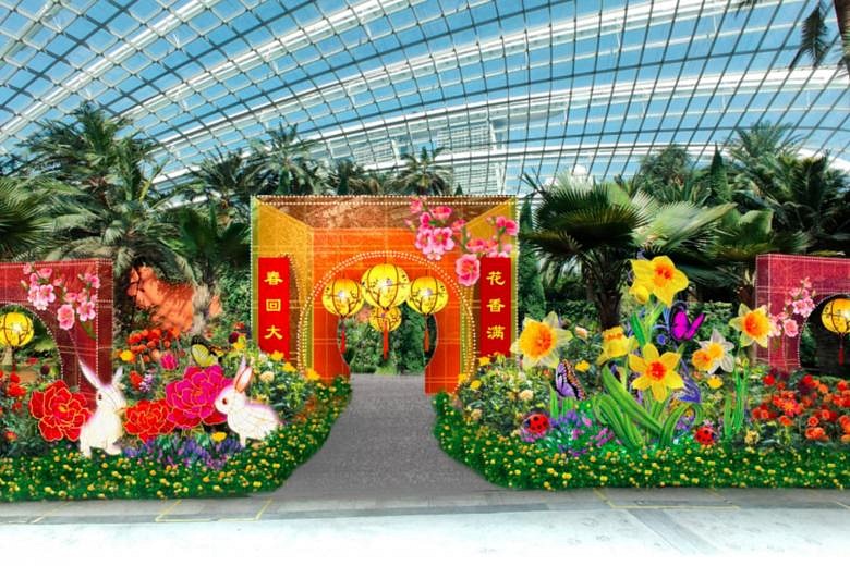 Floral displays for whole of 2022 at Flower Dome as Gardens by the Bay  turns 10