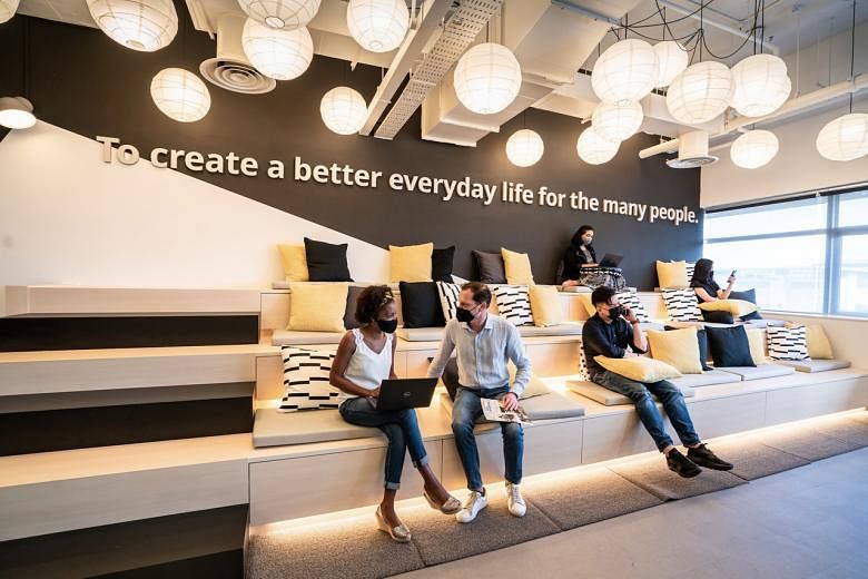 IKEA redesigned its Tampines corporate office so that employees could work together without the fear of over-large gatherings or cramped spaces.