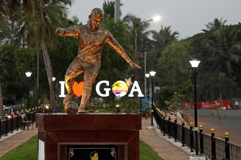 Patung Ronaldo bikin heboh di Goa India