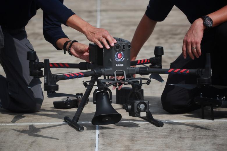 Keeping watch from the skies Police unveil two new drones for crowd