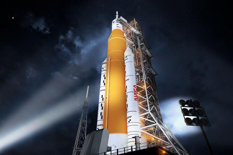 Roll-out of Nasa's new moon rocket to launch pad delayed at least a