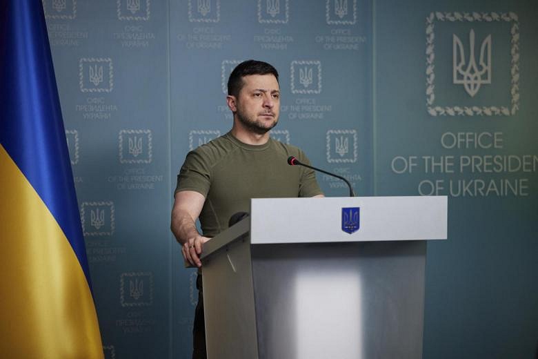 Ukraine President Zelensky To Address British Parliament | The Straits ...