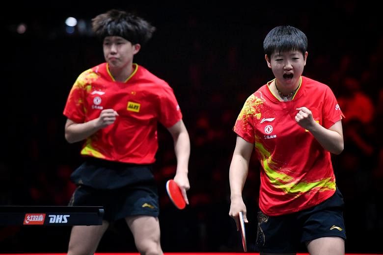 Tennis de table: les Chinois Sun et Wang remportent le titre de double mixte au WTT S’pore Smash
