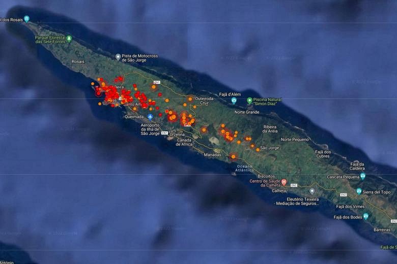 More than 1,000 small earthquakes hit Portuguese volcanic island | The Straits Times