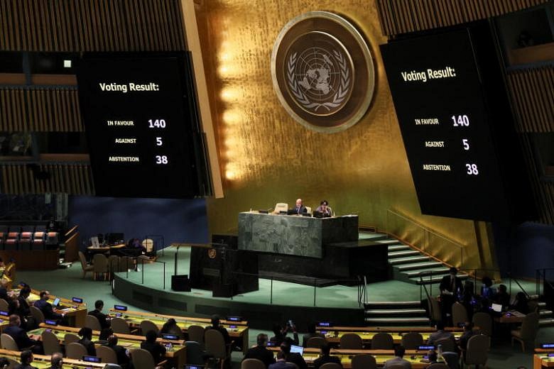 UN General Assembly Demands Russia End Ukraine War | The Straits Times