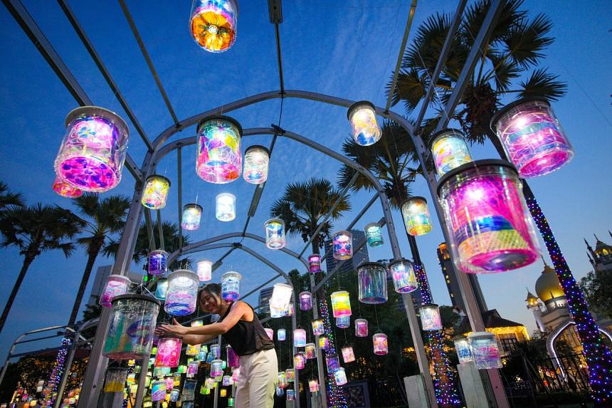 rainbow lantern lights