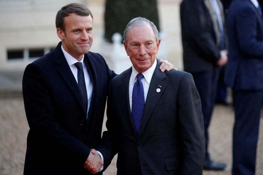 Le président français Macron et Michael Bloomberg veulent un meilleur suivi des mesures pour le climat des affaires