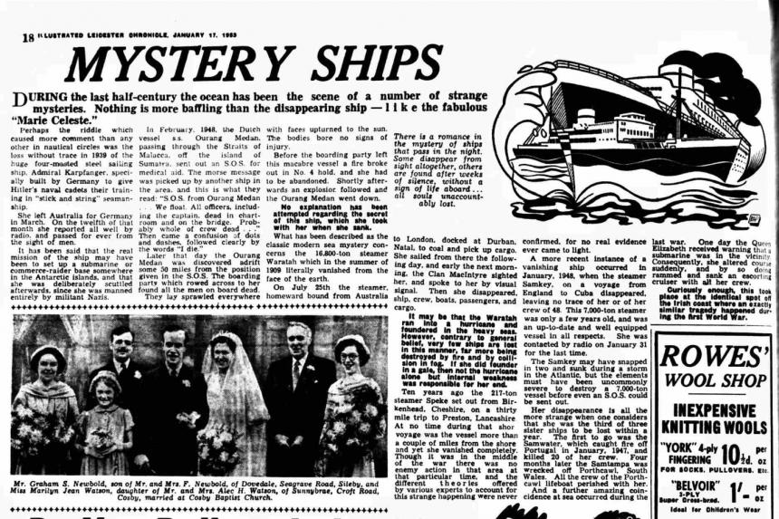 Unsolved mysteries of Southeast Asia The Ourang Medan 'ghost ship' in the Malacca Strait The