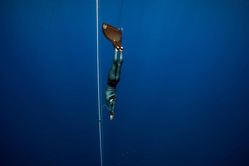 Freediving Michelle Ooi plunges 72m to set new Singapore women's