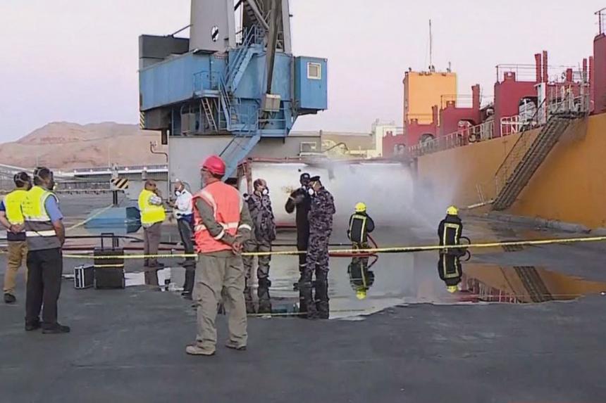 Chlorine gas leak kills 12, injures 251 at Jordan port The Straits Times