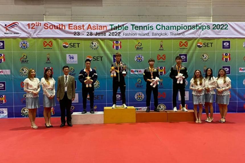 Table tennis Singapore win three golds at SEA Championships The
