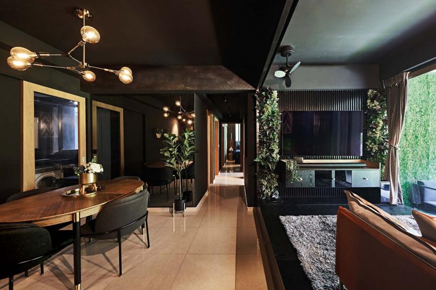 The Chic Home Family's bold allblack apartment anything but boring The Straits Times