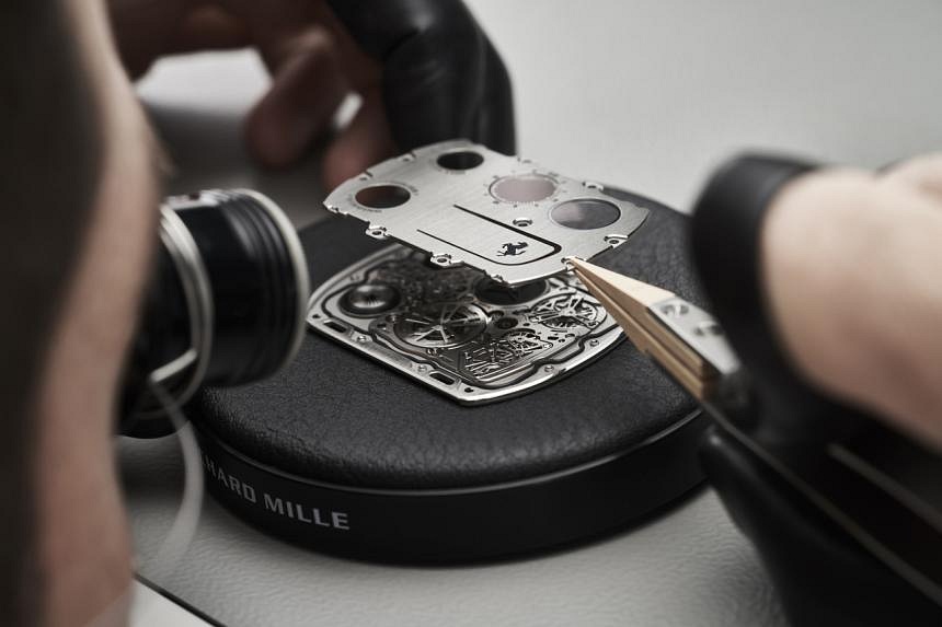 Richard Mille and Ferrari launch RM UP 01 world s thinnest watch